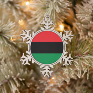 Ornement Flocon De Neige Drapeau panafricain UNIA Kwanzaa