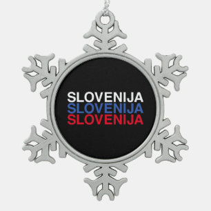 Ornement Flocon De Neige Drapeau SLOVÉNIE