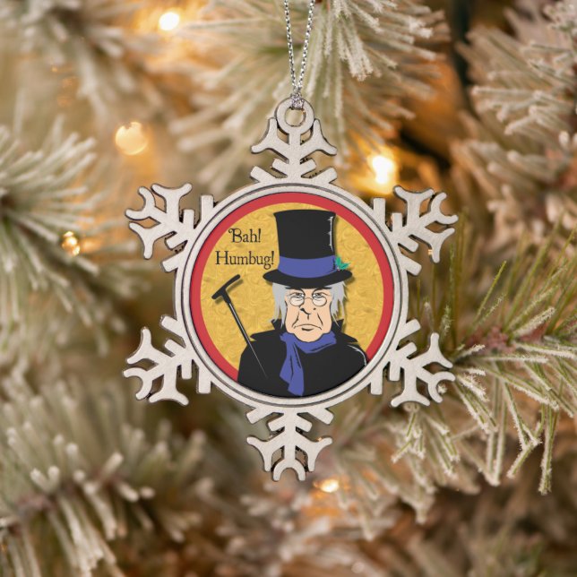 Ornement Flocon De Neige Ebenezer Scrooge Bah! Humbug ! (Arbre)