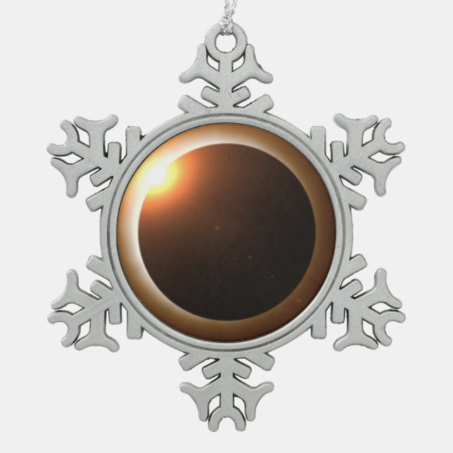 Ornement Flocon De Neige Éclipse solaire totale (Devant)