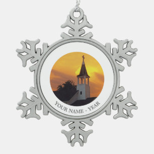 Ornement Flocon De Neige Église de pays