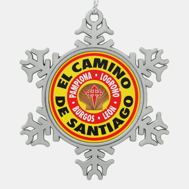 Ornement Flocon De Neige El Camino de Santiago (Devant)