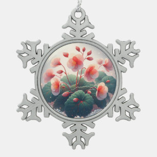 Ornement Flocon De Neige Elegance Begonia Flowers