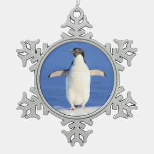 Ornement Flocon De Neige Embrassage de pingouin