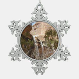Ornement Flocon De Neige Emerald Pool Falls I du parc national de Zion