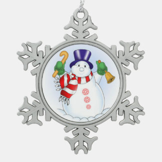 Ornement flocon de neige en étain/bonhomme de neig