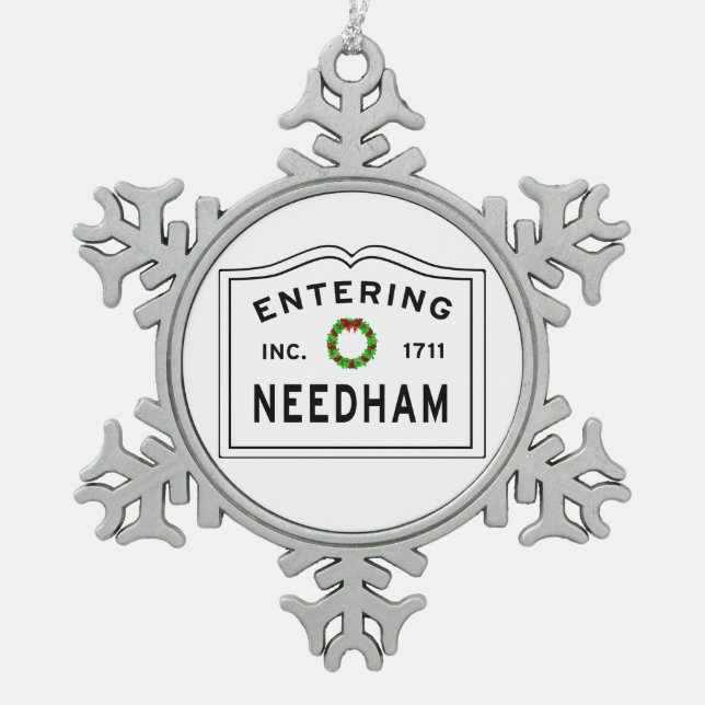 Ornement Flocon De Neige Entrée Needham Massachusetts (Devant)