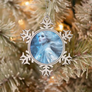 Ornement Flocon De Neige Ethereal Frozen Neige Queen Imaginaire Art