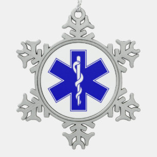 Ornement Flocon De Neige Étoile d'EMT de la vie
