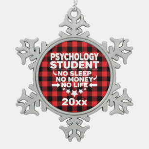 Ornement Flocon De Neige Étudiant en psychologie Pas de sommeil Argent Vie
