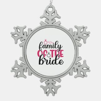 Ornement Flocon De Neige Famille mariage De La Mariée