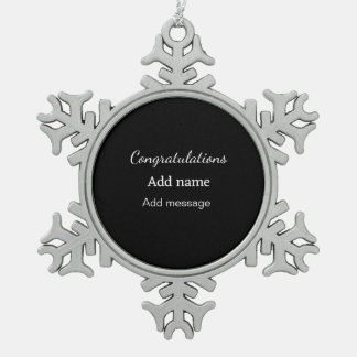 Ornement Flocon De Neige Félicitations ajouter un message de nom simple dip