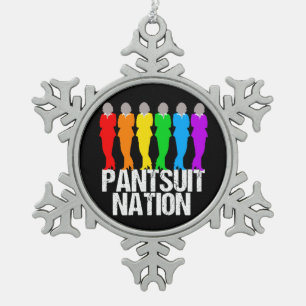 Ornement Flocon De Neige Femmes d'arc-en-ciel de nation de Pantsuit