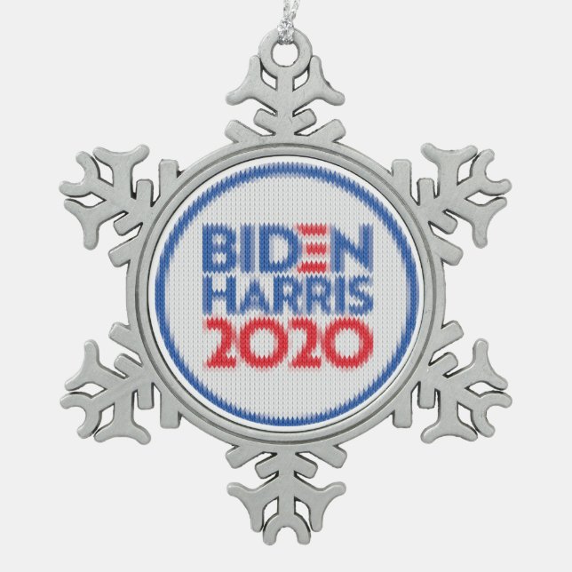 Ornement Flocon De Neige Fête de Biden Harris 2020 (Devant)