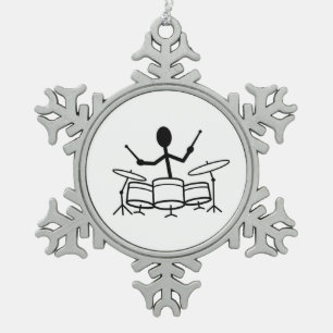 Ornement Flocon De Neige Figure du manche de tambour