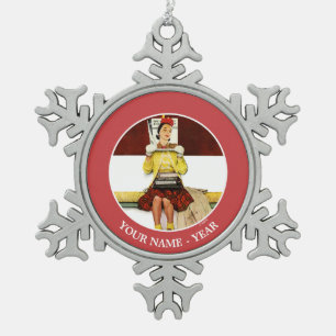 Ornement Flocon De Neige Fille de couverture