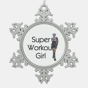 Ornement Flocon De Neige Fille superbe SUPÉRIEURE de séance d'entraîneme