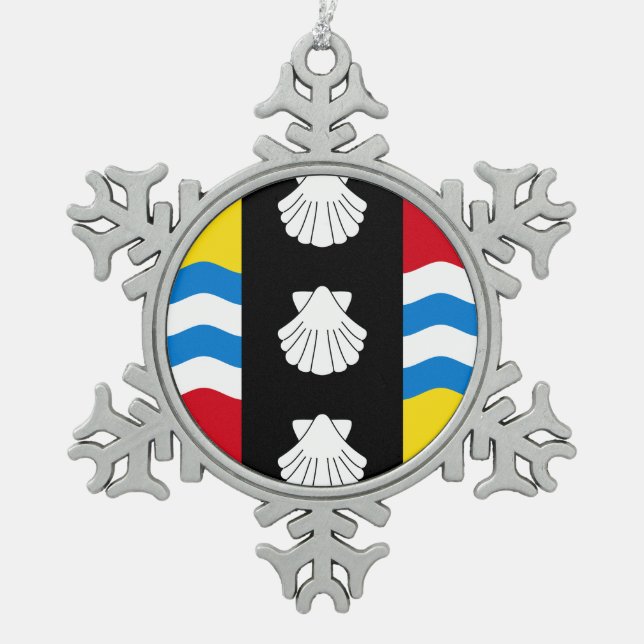Ornement Flocon De Neige Flag of Bedfordshire  (Devant)