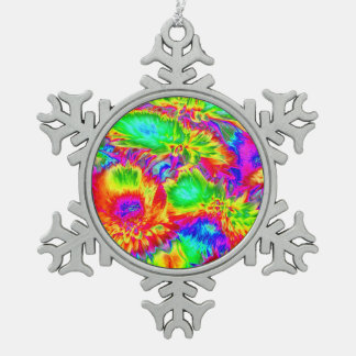 Ornement Flocon De Neige fleurs psychédéliques 2