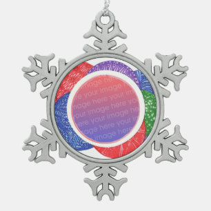 Ornement Flocon De Neige Flocon de neige personnalisé Orn de boules de No