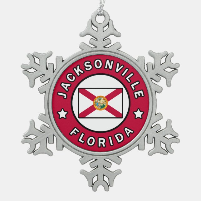 Ornement Flocon De Neige Floride de Jacksonville (Devant)