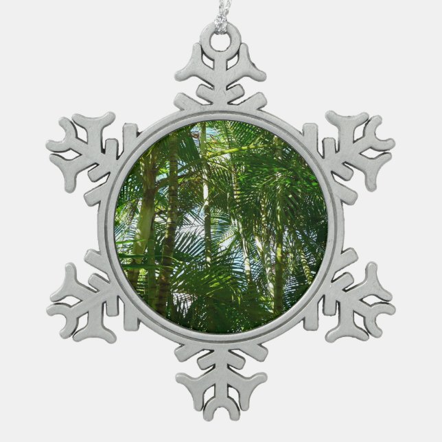 Ornement Flocon De Neige Forest of Palm Trees Tropical Nature (Devant)