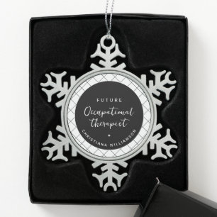 Ornement Flocon De Neige Futur Personnalisé OT ergothérapeute Élégant