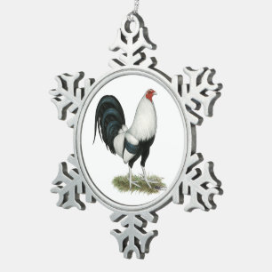 Ornement Flocon De Neige Gamecock argenté