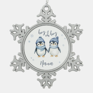Ornement Flocon De Neige garçon oh garçon baby shower d'hiver