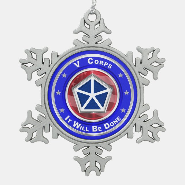 Ornement Flocon De Neige Garde de Noël des V Corps (Devant)