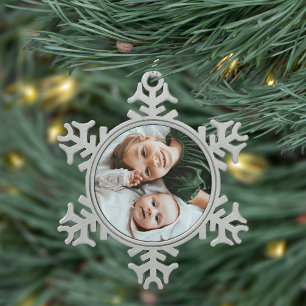 Ornement Flocon De Neige Garde-photo personnalisée pour enfants