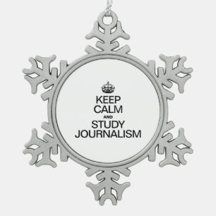 ORNEMENT FLOCON DE NEIGE GARDER CALME ET ÉTUDIER LE JOURNALISME