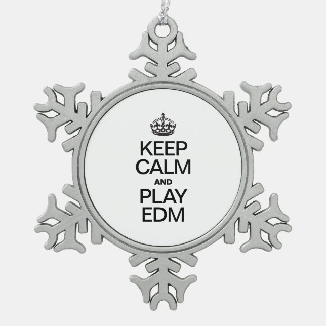 ORNEMENT FLOCON DE NEIGE GARDER CALME ET JOUER EDM (Devant)