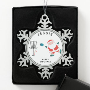 Ornement Flocon De Neige Golf sur disque créatif