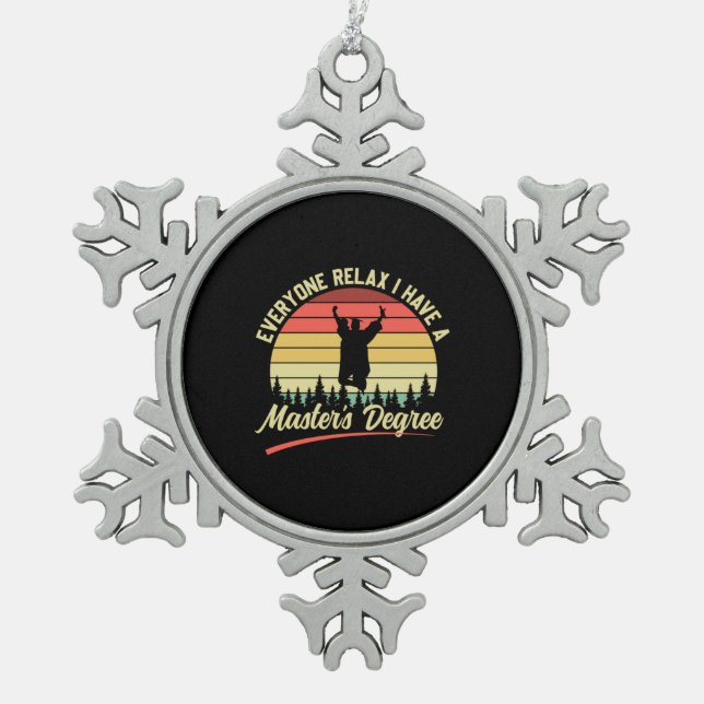 Ornement Flocon De Neige Graduation | I (Devant)