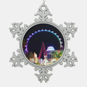 Ornement Flocon De Neige Grande Roue à rouleaux Ferris Las Vegas #6 Flocon