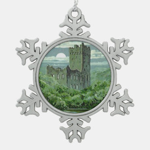 Ornement Flocon De Neige Green Blarney Castle Irlande Shamrock
