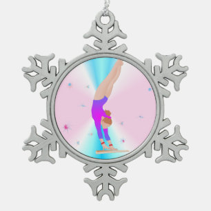 Ornement Flocon De Neige Gymnastique - L'ornement des filles volantes