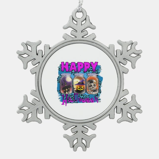 Ornement Flocon De Neige Halloween (Devant)