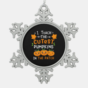 Ornement Flocon De Neige Halloween Enseignant Cutest Citrouille Anniversair