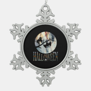 Ornement Flocon De Neige Halloween Funny Chat Halloween Anniversaire
