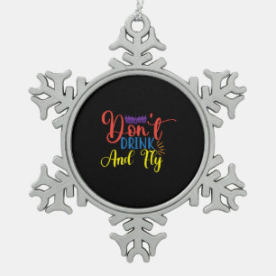 Ornement Flocon De Neige Halloween Ne Boire Pas Et Voler Anniversaire