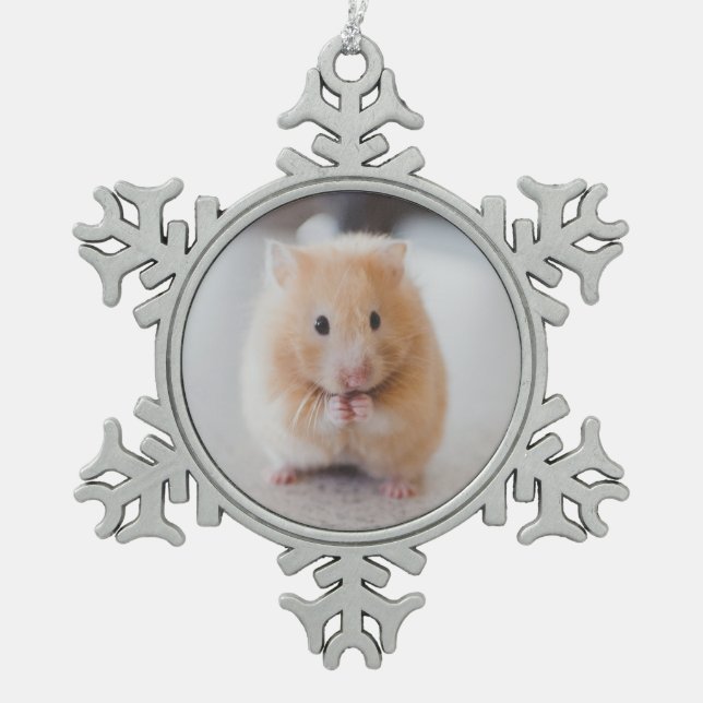 Ornement Flocon De Neige Hamster mignon (Devant)