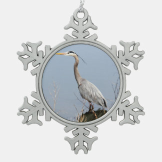 Ornement Flocon De Neige Héron bleu
