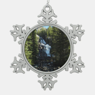 Ornement Flocon De Neige Hidden Falls dans le parc national de Grand Teton