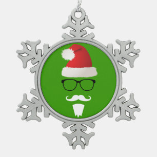 Ornement Flocon De Neige Hippie le père noël