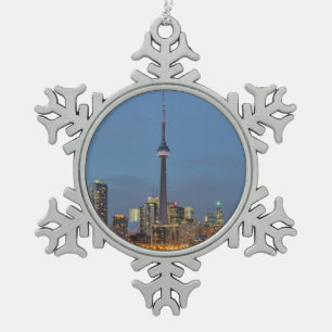 Ornement Flocon De Neige Horizon de Toronto la nuit