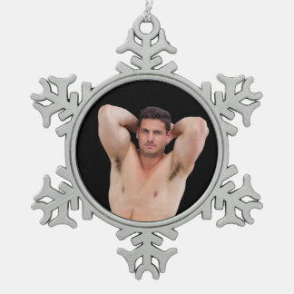 Ornement Flocon De Neige Hot Guy Sexy Shirless Muscle Man Bodybuild Post