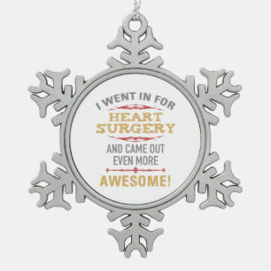 Ornement Flocon De Neige Humour de récupération de chirurgie cardiaque