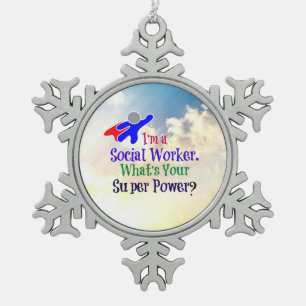 Ornement Flocon De Neige Humour des travailleurs sociaux